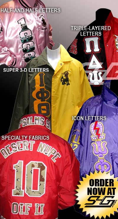 Unique Greek letters on Greek apparel